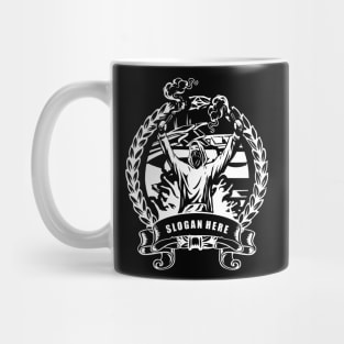 Ultras With Smoke Bomb Emblem Vintage Logo Mug